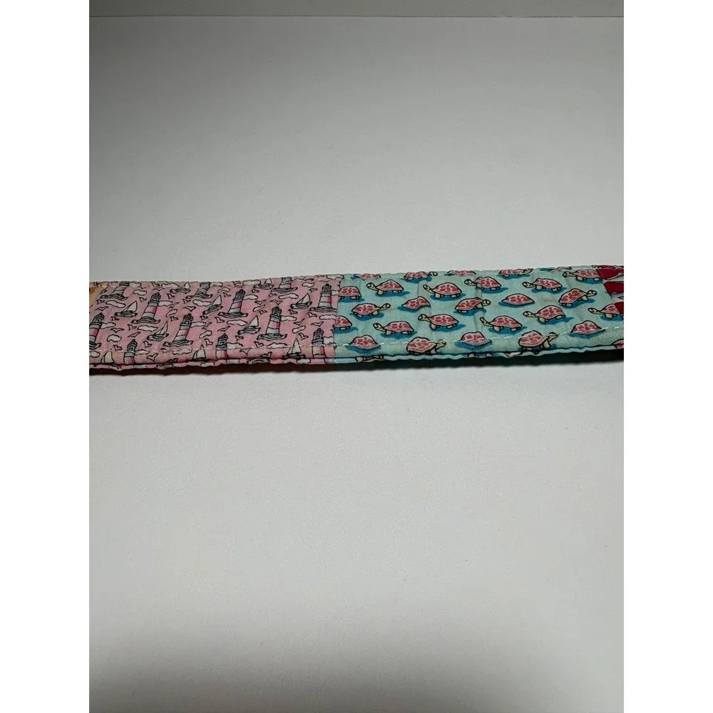 Vineyard Vines Patchwork D-Ring Belt Women's Medium Whale Nautical Preppy 39